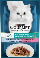 Gourmet Perle Bustine 85g Piaceri del Mare con Pesce dell'Oceano e Gamberetti