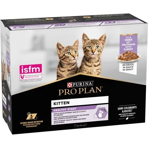 Proplan Multipack Kitten Stracetti di Tacchino in Salsa 10x85g
