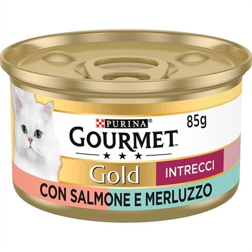 Gourmet Gold Intrecci 85gr Salmone e Merluzzo