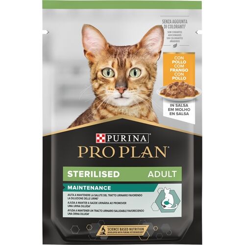 Purina ProPlan Sterilised Adult Bustine in Salsa 85g Pollo