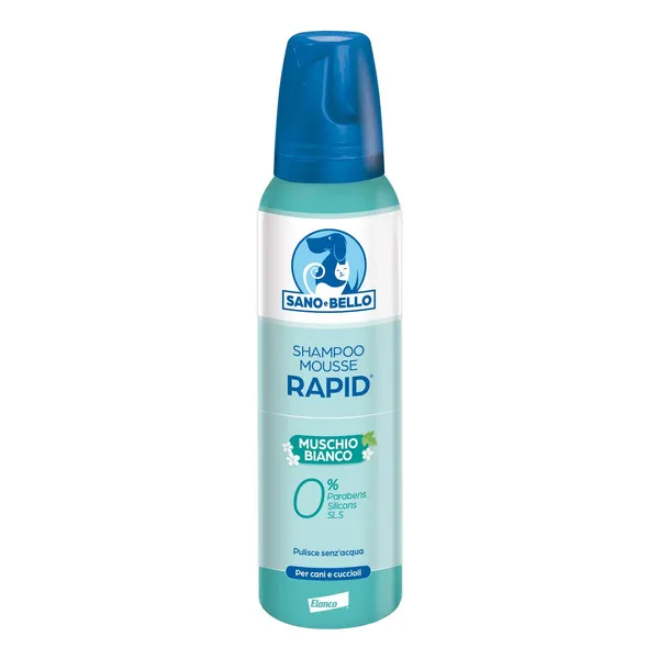 Sano E Bello Shampoo Mousse Muschio Bianco 300ml per Cani