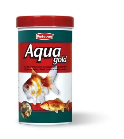 Padovan Aqua Gold 40g - Mangime in Scaglie per Pesci Rossi e d'Acqua Fredda