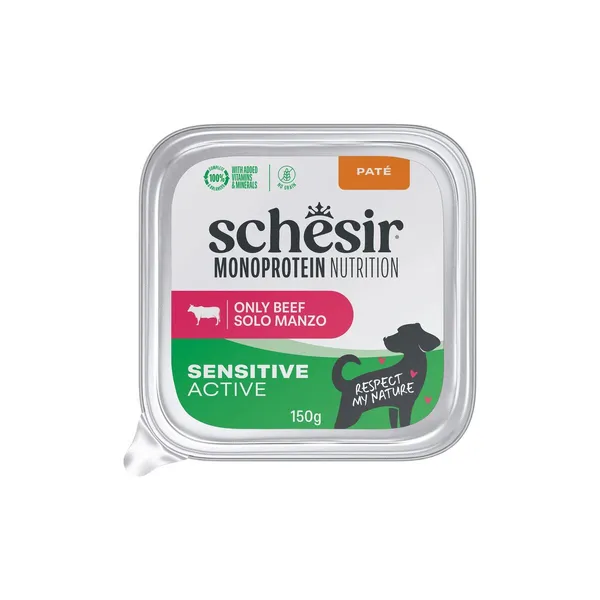 Schesir Monoprotein Adult Active con Manzo 150g