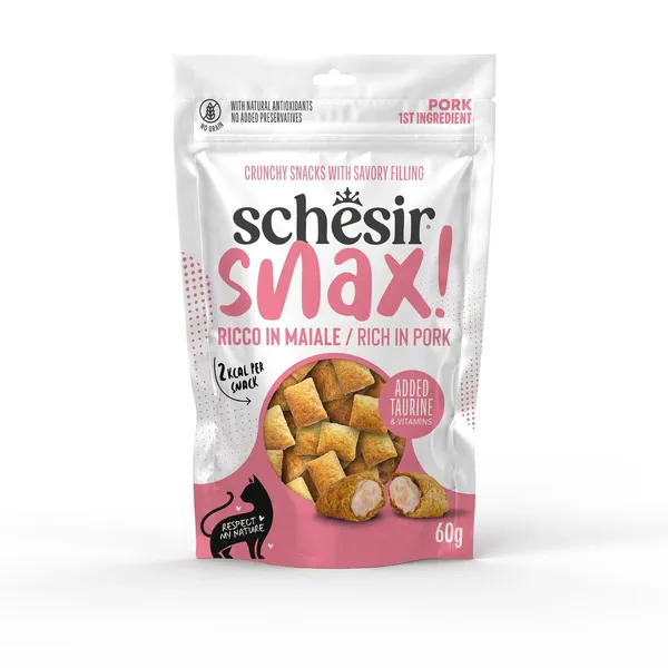 Schesir Crunchy Snax Maiale 60g