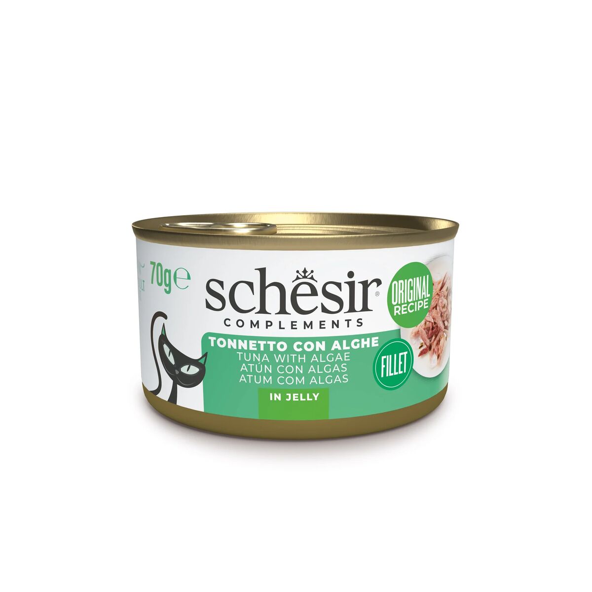 Schesir Complements Nutrition in Gelatina 70g Tonnetto con alghe in gelatina