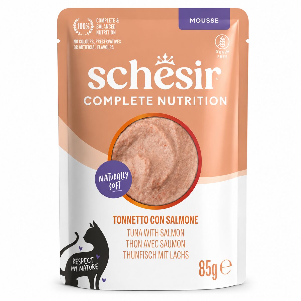 Schesir Complete Nutrition Mousse Tonno e Salmone 85g