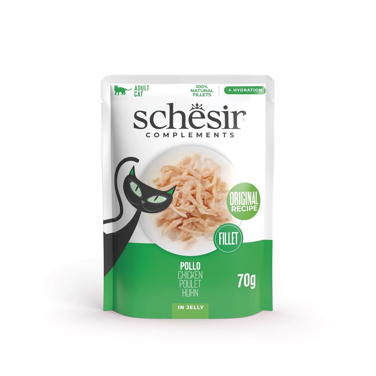 Schesir Complements Nutrition in Gelatina 70g Filetti di pollo