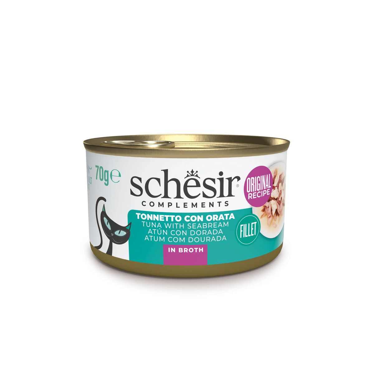 Schesir Complements Nutrition in Brodo 70g Tonno con orata in brodo