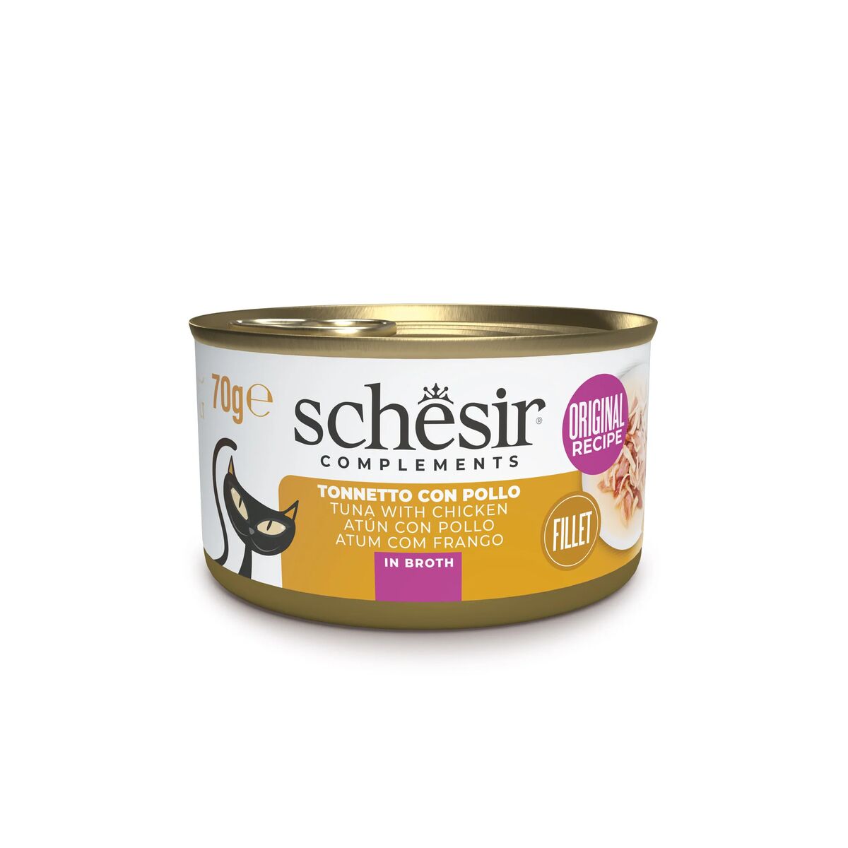 Schesir Complements Nutrition in Brodo 70g Tonno con pollo in brodo