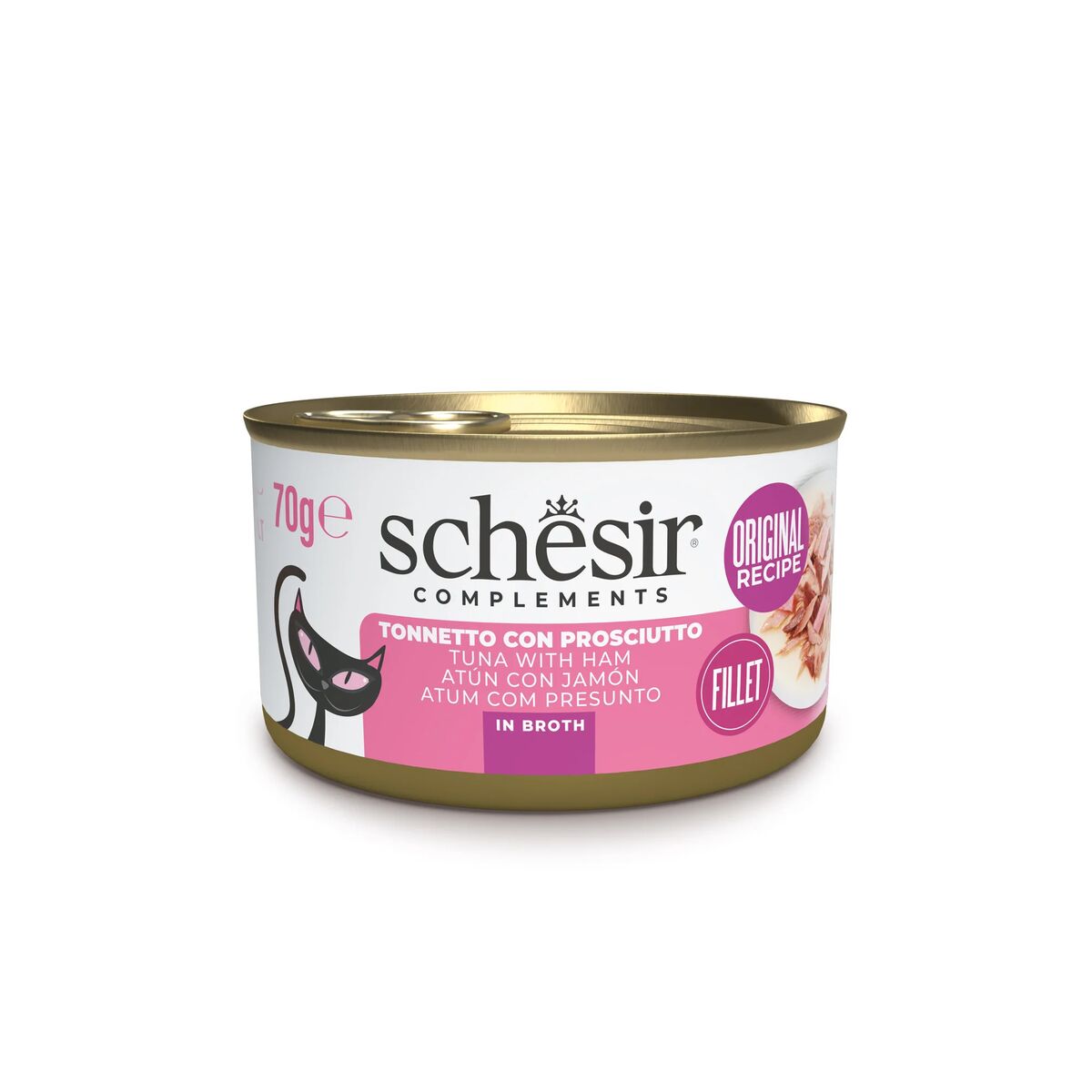 Schesir Complements Nutrition in Brodo 70g Tonno con prosciutto in brodo