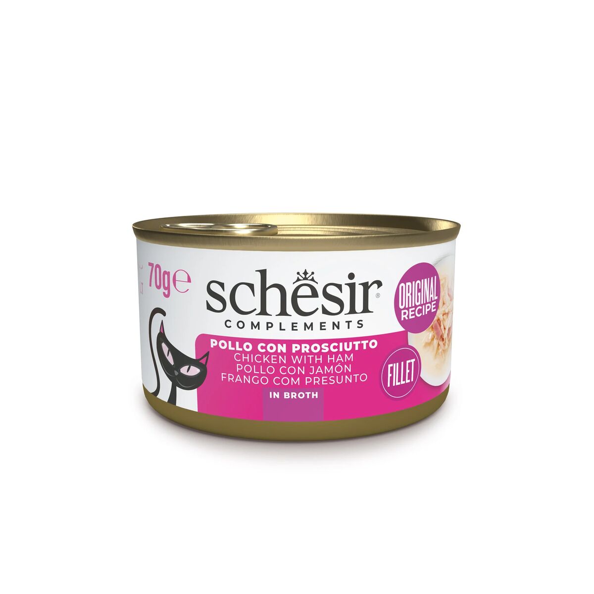 Schesir Complements Nutrition in Brodo 70g Pollo con prosciutto in brodo