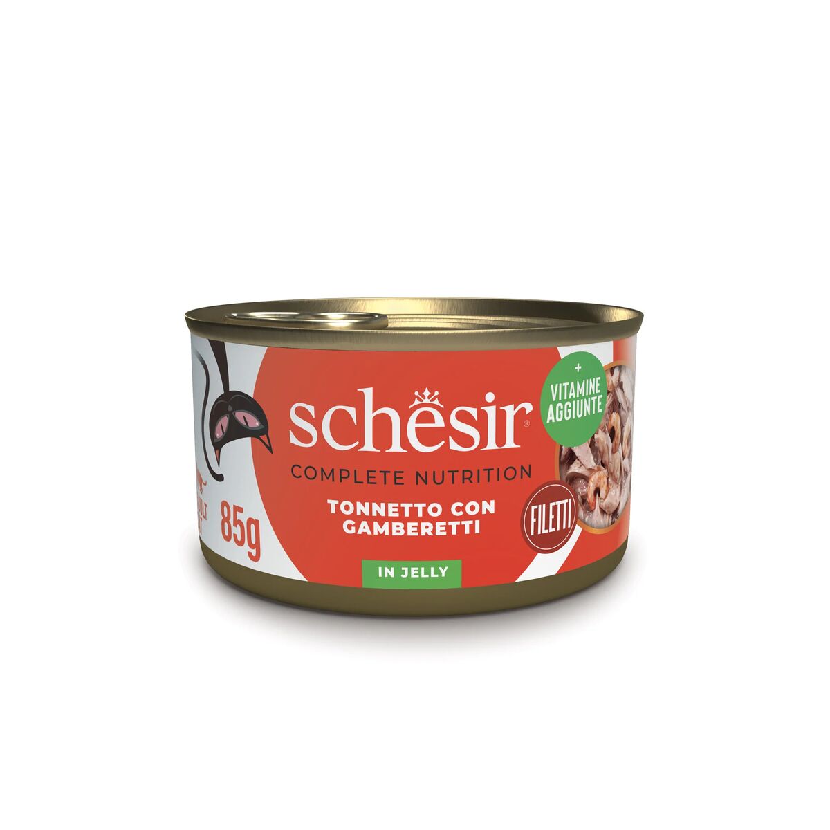 Schesir Complete Nutrition 85g Tonnetto con gamberetti in gelatina
