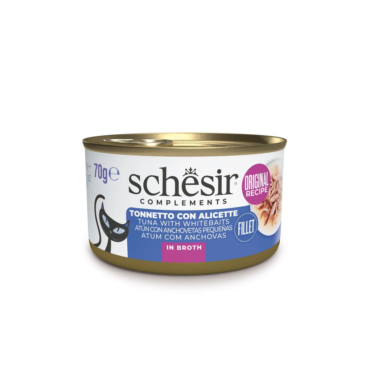 Schesir Complements Nutrition in Brodo 70g Tonno con alicette in brodo