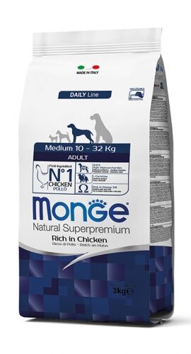 Monge Natural Superpremium Medium Adult Ricco in Pollo 3kg
