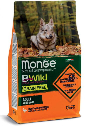 Monge BWild Grain Free Adult All Breeds Anatra e Patate 12kg
