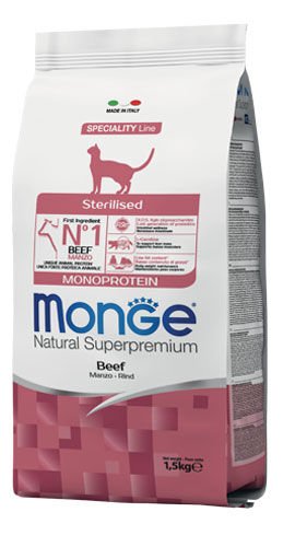 Monge Natural Superpremium Sterilised Monoprotein Manzo