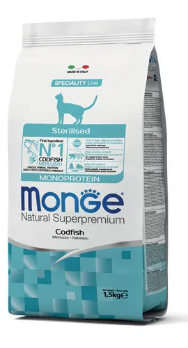 Monge Natural Superpremium Sterilised Monoprotein Merluzzo