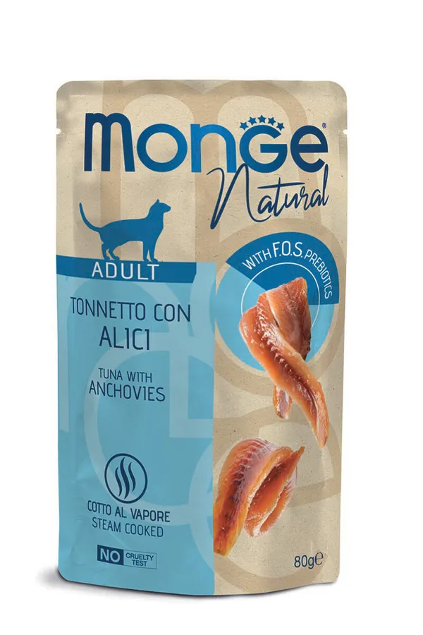 Monge Natural Bustine Tonno e Alici 80g