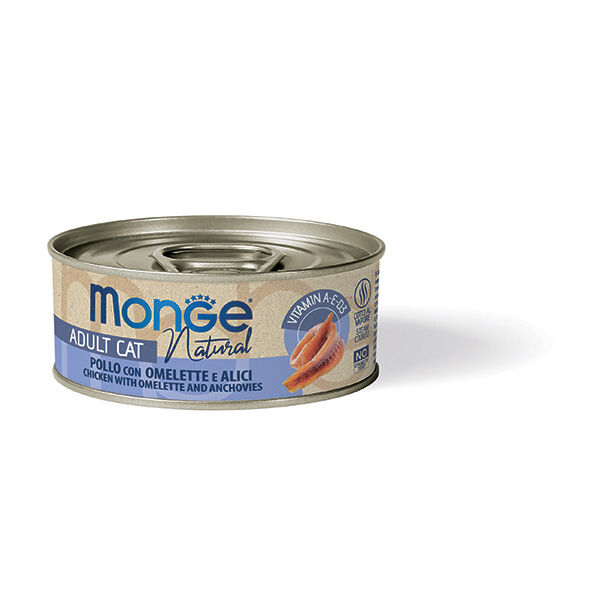 Monge Natural Pollo con Omlette e Alici 80g