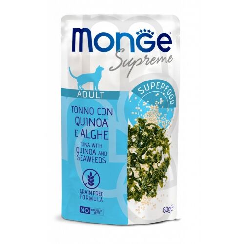 Monge Supreme Bustine 80g Adult Tonno con Quinoa e Alghe