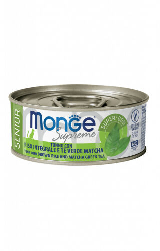 Monge Supreme Lattina 80g Senior Tonno Riso e Tè Verde Matcha