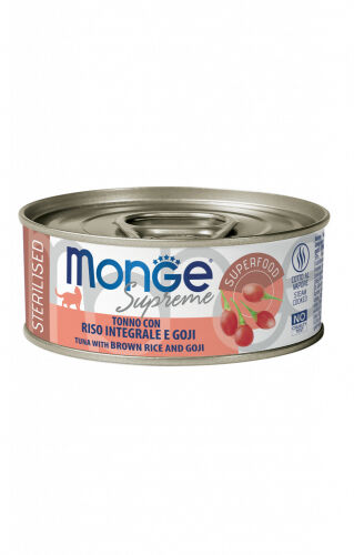 Monge Supreme Lattina 80g Sterilised Tonno con Riso e Goji