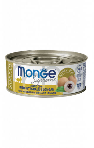 Monge Supreme Lattina 80g Sterilised Tonno con Riso e Longan