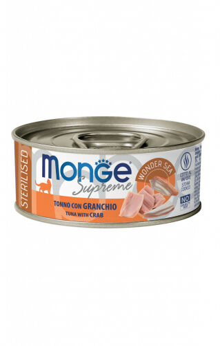 Monge Supreme Lattina 80g Sterilised Tonno con Granchio