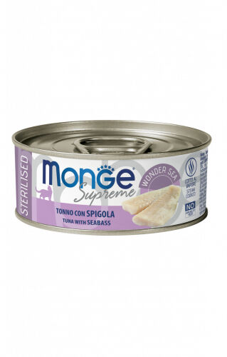 Monge Supreme Lattina 80g Sterilised Tonno con Spigola