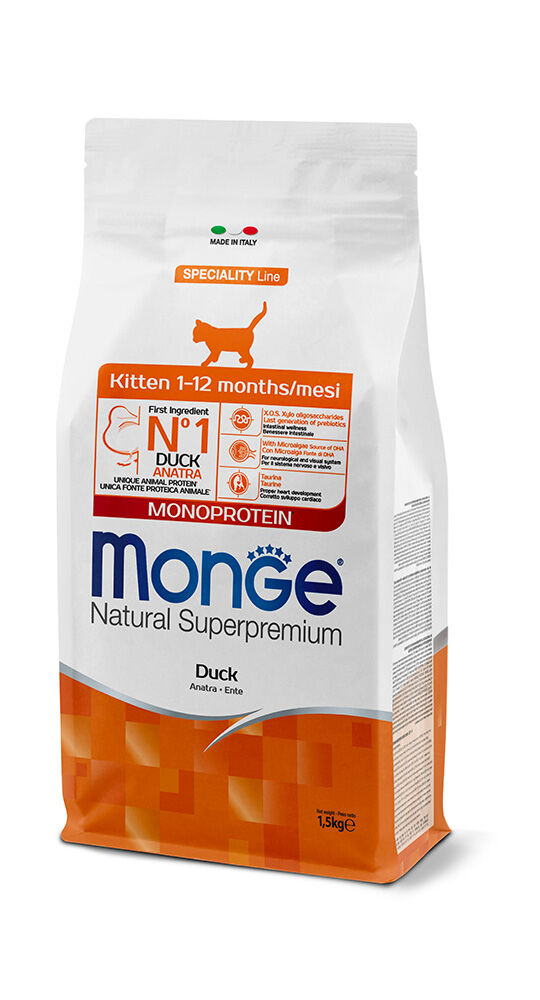 Monge Natural Superpremium Kitten Monoprotein Anatra 400g