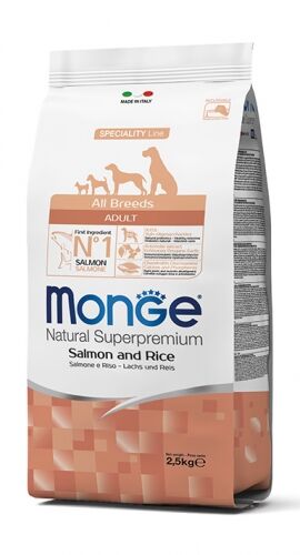 Monge Natural Superpremium All Breeds Adult Monoprotein Salmone con Riso 12kg