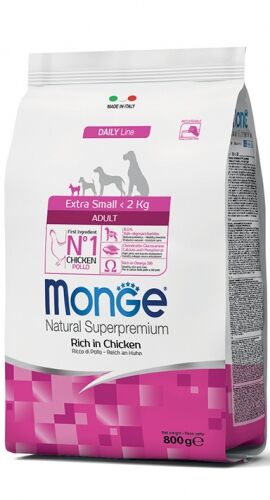 Monge Natural Superpremium Extra Small Adult Ricco di Pollo 800g