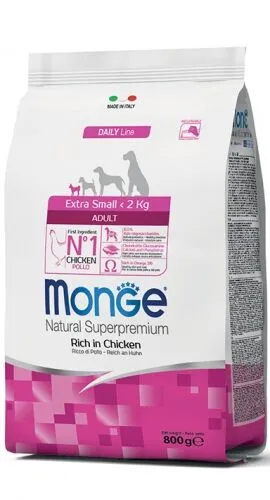 Monge Natural Superpremium Extra Small Adult Ricco di Pollo