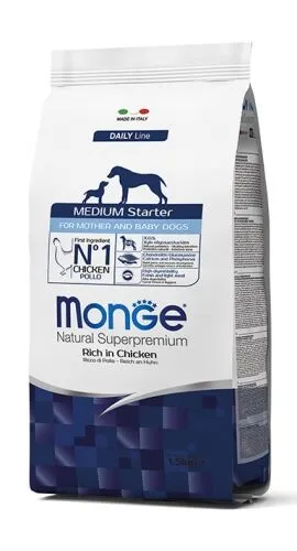 Monge Natural Superpremium Medium Starter Ricco in Pollo