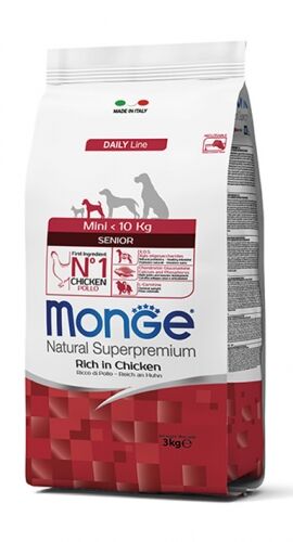 Monge Natural Superpremium Mini Senior Ricco in Pollo 3kg