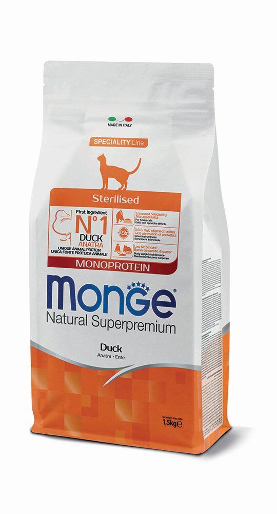 Monge Natural Superpremium Sterilised Monoprotein Anatra 1,5kg
