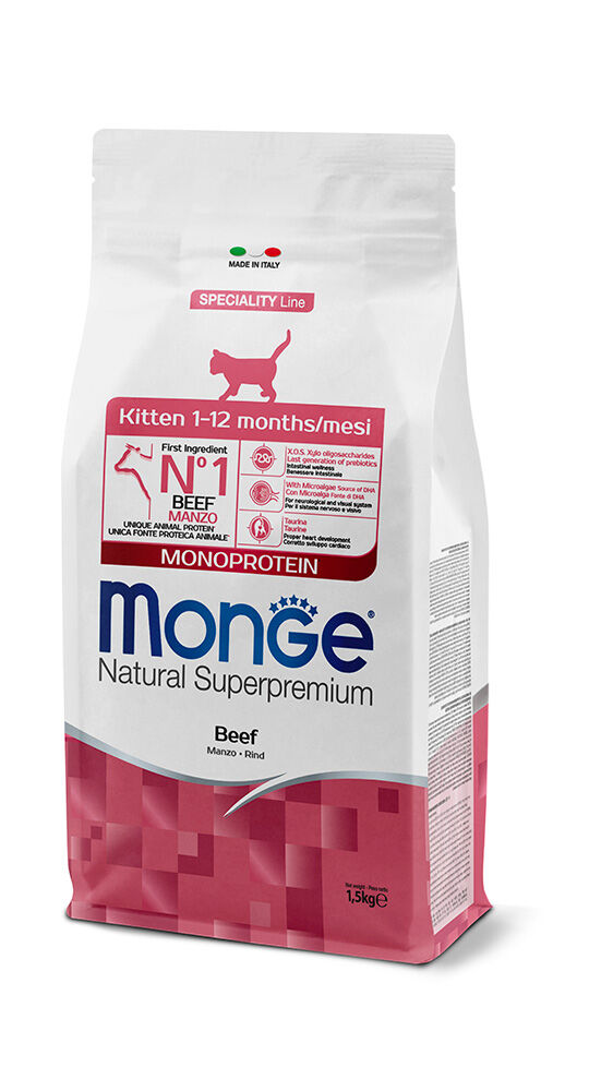 Monge Natural Superpremium Kitten Monoprotein Manzo 1,5kg
