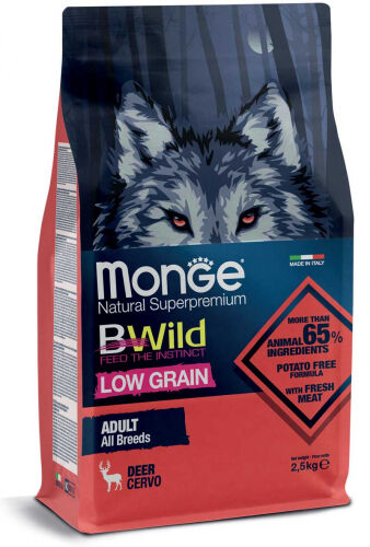 Monge BWild Low Grain Adult All Breeds Cervo 2,5kg