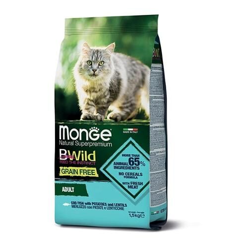 Monge BWild Grain Free Merluzzo con Patate e Lenticchie 1,5kg