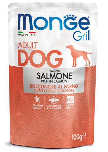 Monge Grill Bocconcini cotti al Forno 100g Salmone – Adult