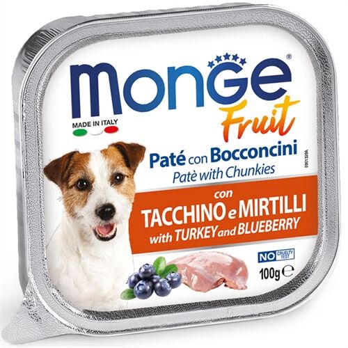 Monge Fruit Paté e Bocconcini 100g Tacchino e Mirtilli