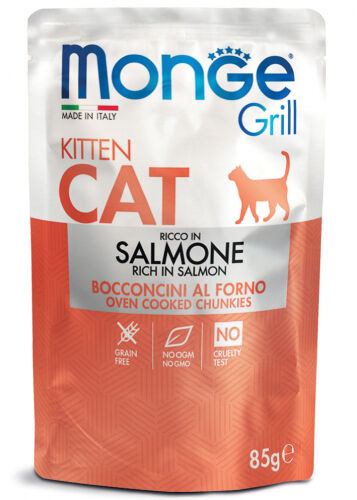 Monge Grill Bocconcini In Jelly 85g Kitten Ricco in Salmone