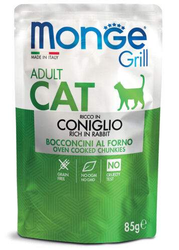 Monge Grill Bocconcini In Jelly 85g Adult Ricco in Coniglio