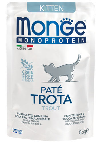 Monge Monoprotein Patè Bustine 85g Trota - Kitten