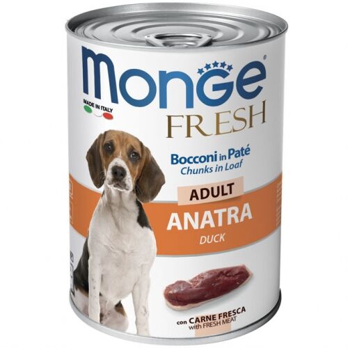 Monge Fresh Bocconi in Paté 400g Anatra – Adult