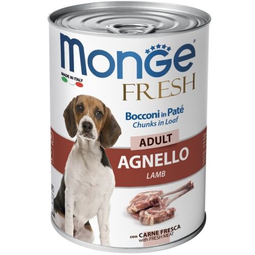 Monge Fresh Bocconi in Paté 400g Agnello – Adult
