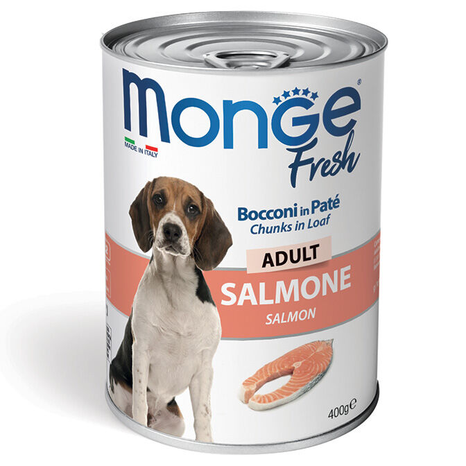 Monge Fresh Bocconi in Paté 400g Salmone - Adult