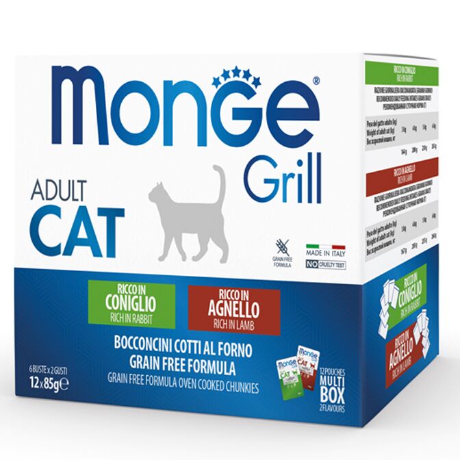Monge Multipack Grill - Coniglio e Agnello 12x85g
