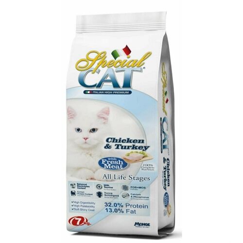 Special Cat Pollo e Tacchino 7kg – Crocchette Complete per Gatti Adulti di Tutte le Razze