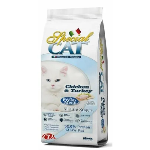 Special Cat Pollo e Tacchino 7kg – Crocchette Complete per Gatti Adulti di Tutte le Razze